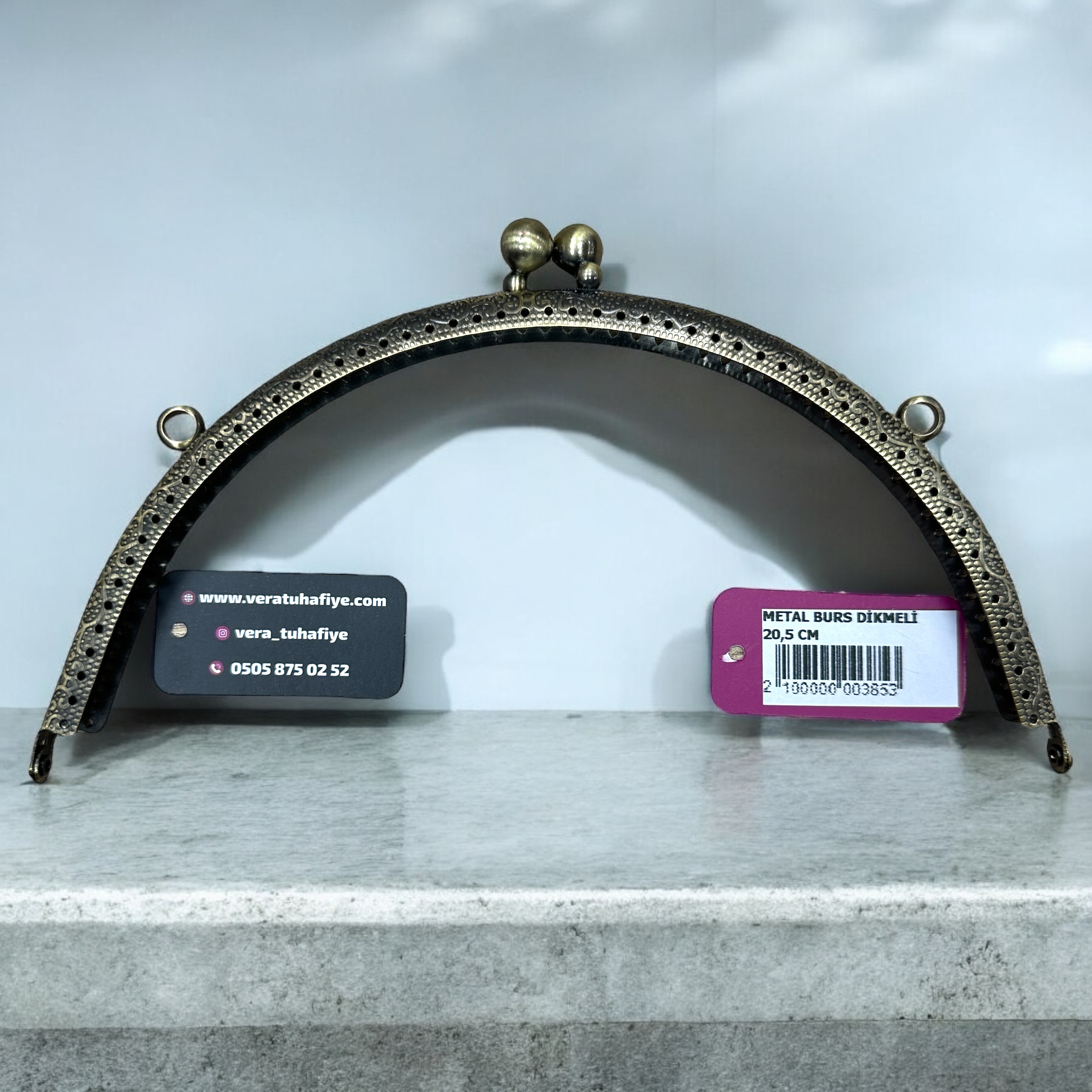 20.5 CM DİKMELİ BURS ANTİK